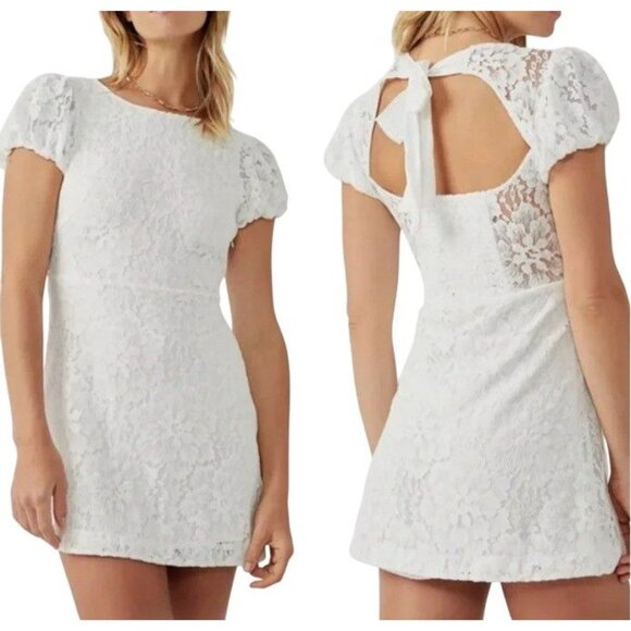 Free People Dresses & Skirts - Free People Hailee Lace Mini Dress SMALL (606)